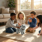 Interactive Puppy Toy with Lifelike Walking Motion and Tail Wagging, Battery Powered Plush