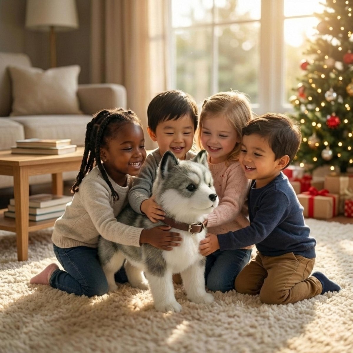 Interactive Puppy Toy with Walking Motion and Realistic Barking, Plush Battery Operated