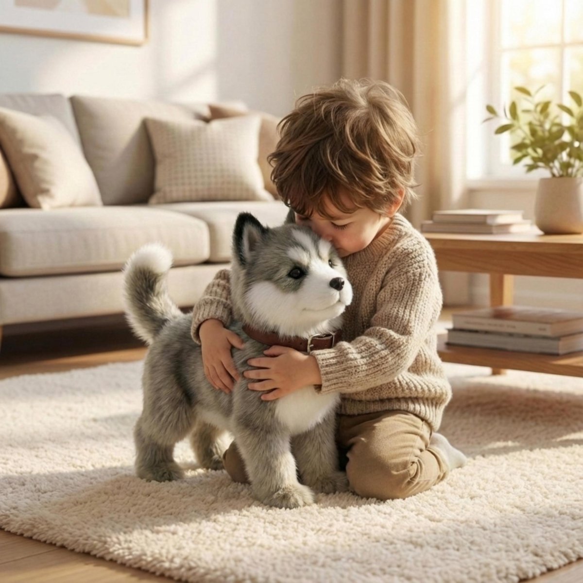 Interactive Puppy Toy with Walking Motion and Realistic Barking, Plush Battery Operated