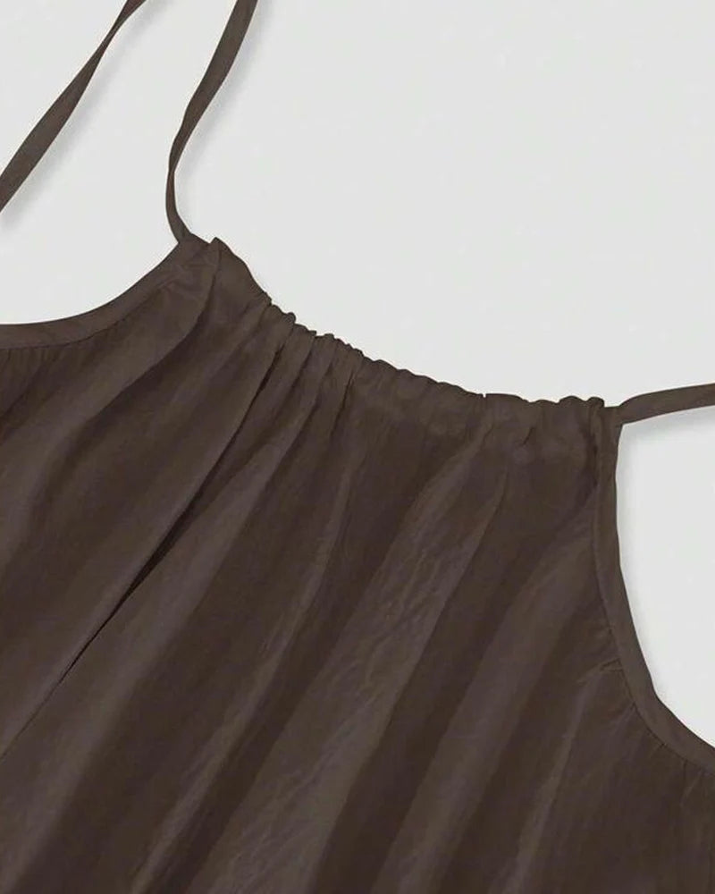 Loose Fit Women's Cami Dress with Natural Drape and Extended Size Range, Breathable Construction