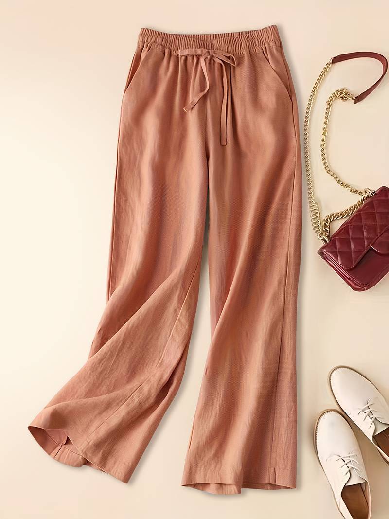 Breathable Drawstring Pants with Relaxed Fit and Deep Pockets