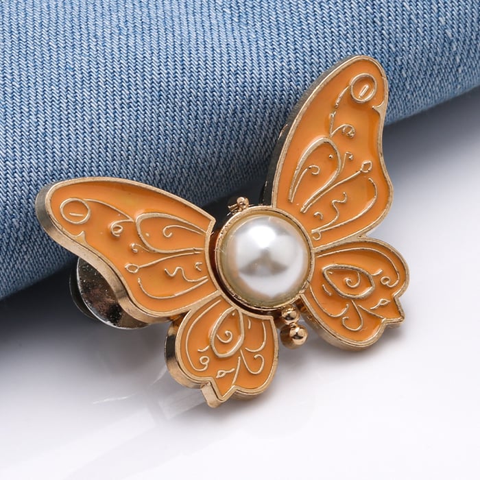 Detachable Butterfly Clips with Rust-Proof Metal and Spring-Loaded Mechanism for Waist Adjustment