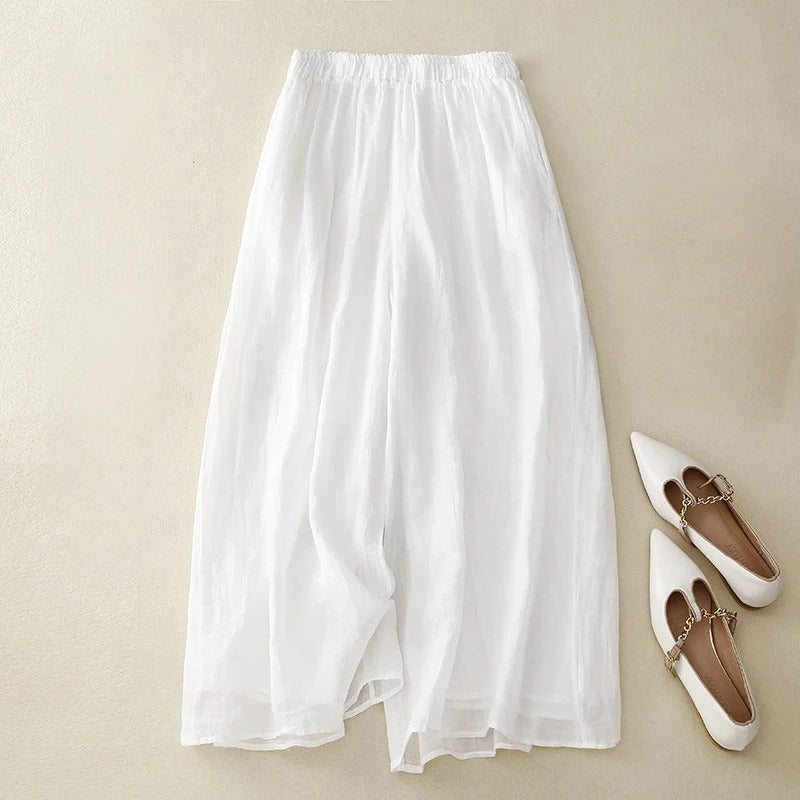 Lightweight Straight Leg Pants with Breathable Fabric and Loose Waistband