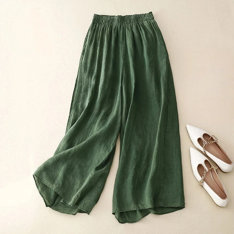 Lightweight Straight Leg Pants with Breathable Fabric and Loose Waistband