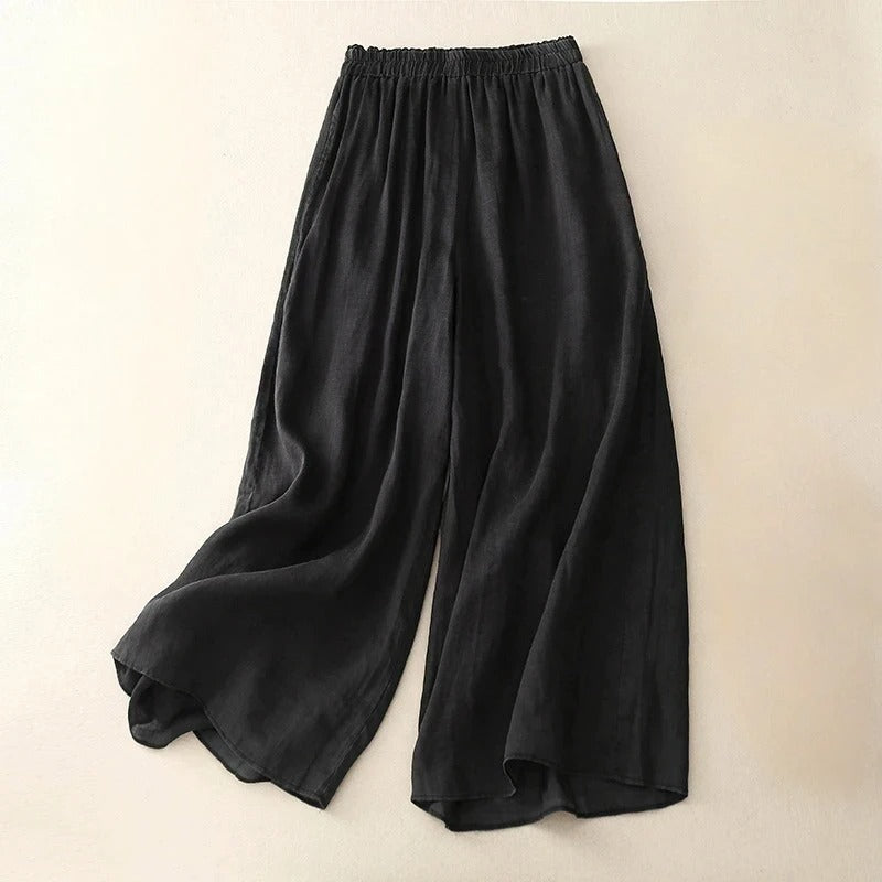 Lightweight Straight Leg Pants with Breathable Fabric and Loose Waistband