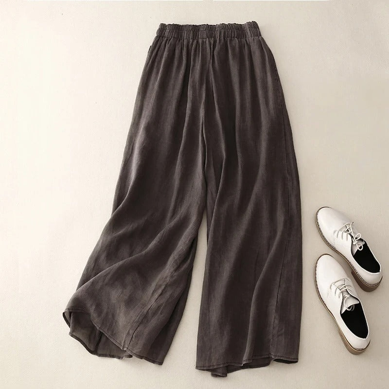 Lightweight Straight Leg Pants with Breathable Fabric and Loose Waistband