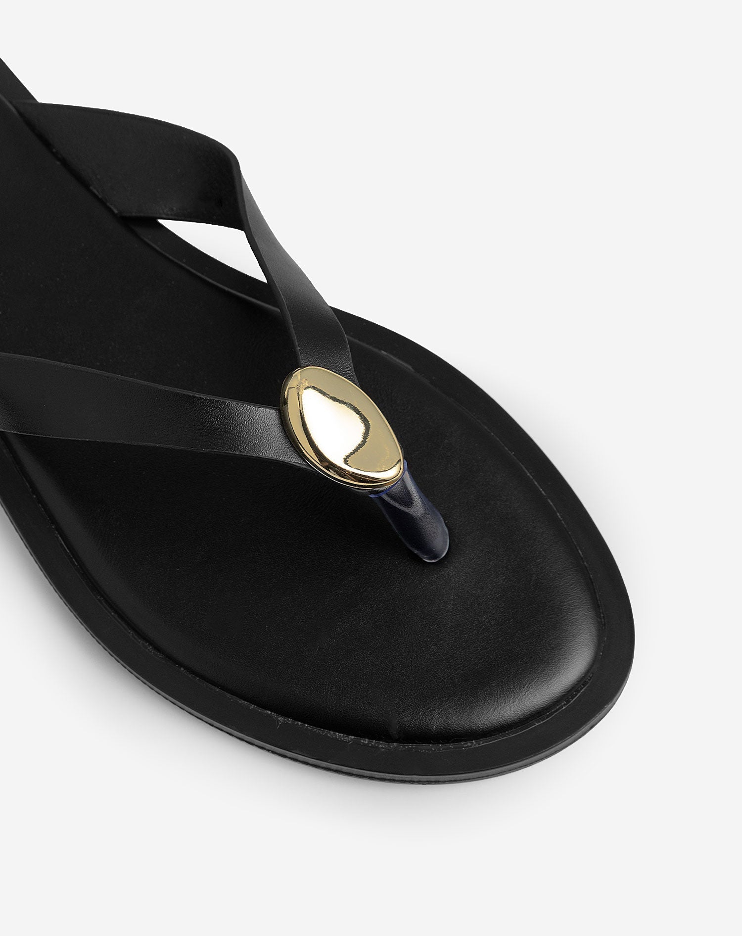 Indoor Slippers with Metallic Toe Accent and Cushioned Footbed, Black