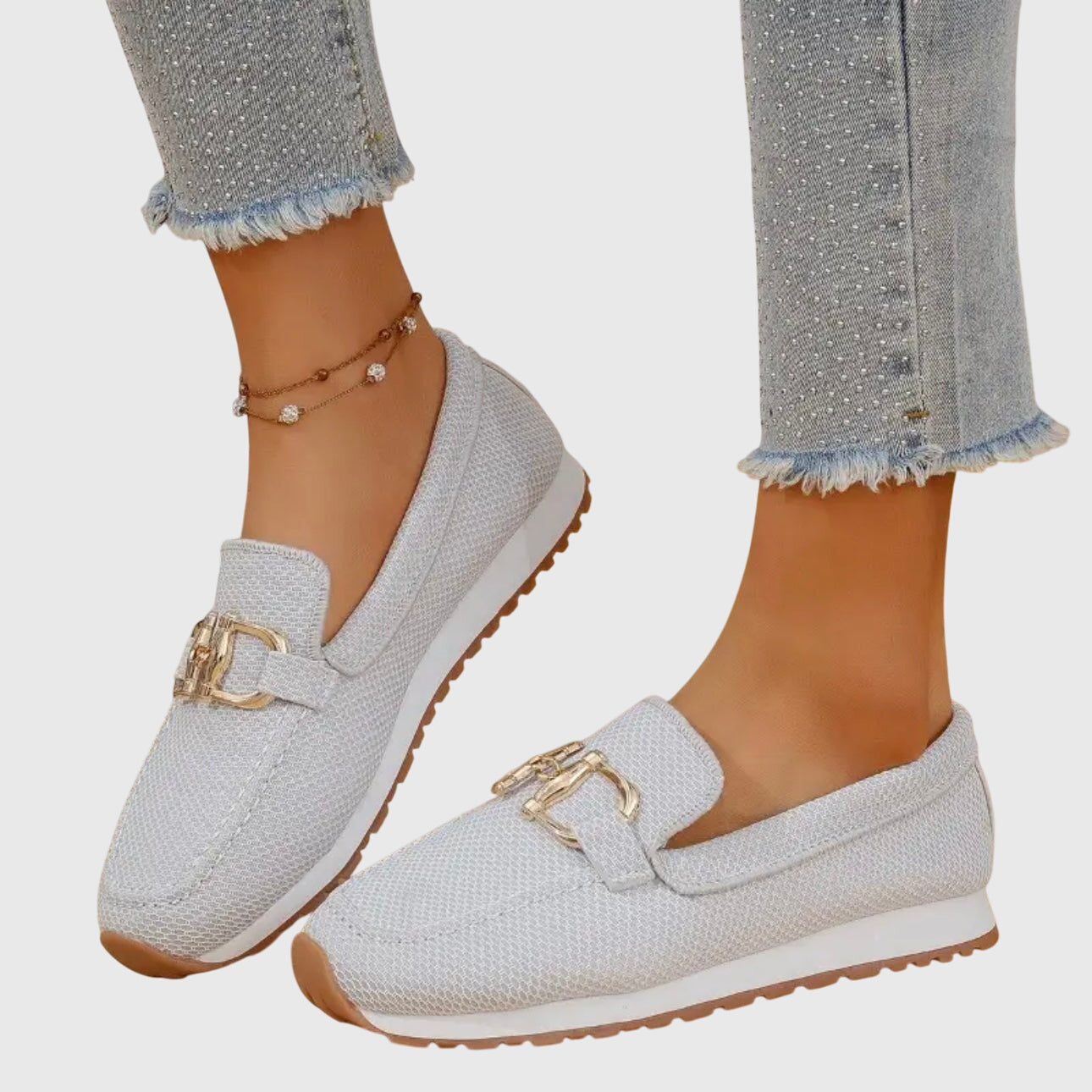 Cushioned Slip-On Loafers with Arch Support and Shock-Absorbing Sole