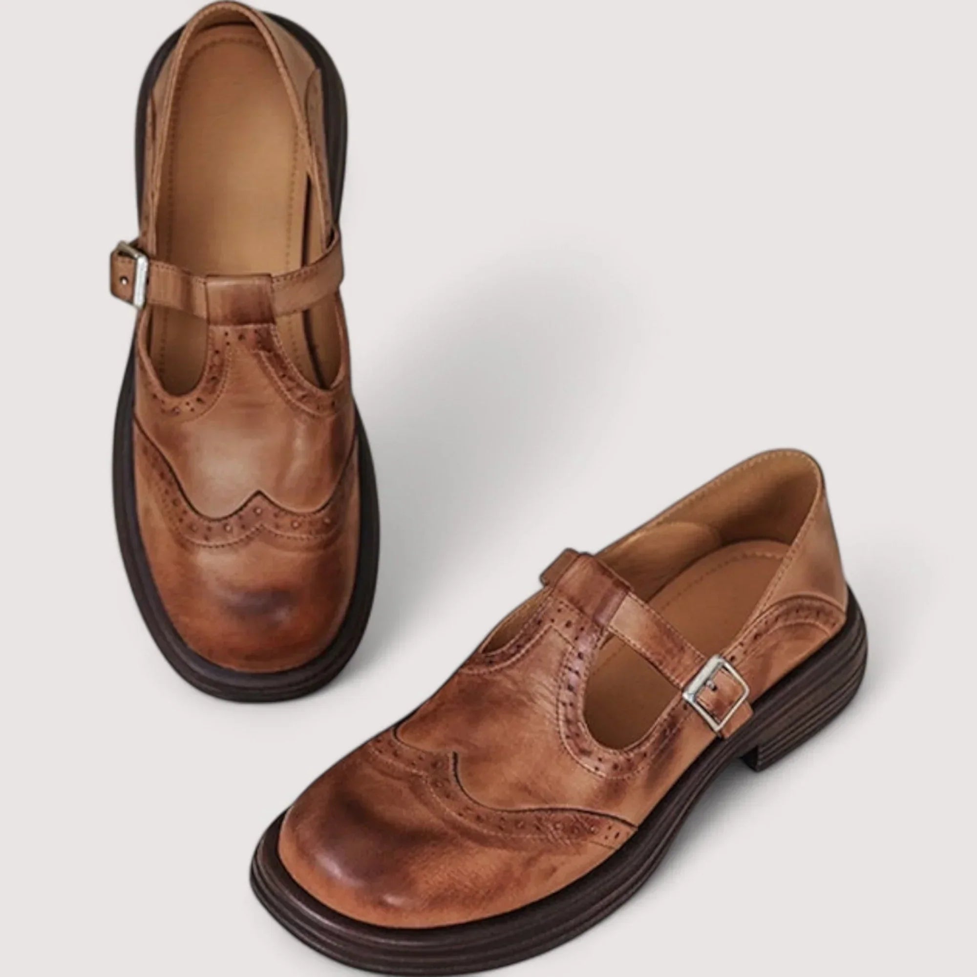 Women's Orthopedic Mary Jane Shoes with Arch Cushioning and Adjustable Strap