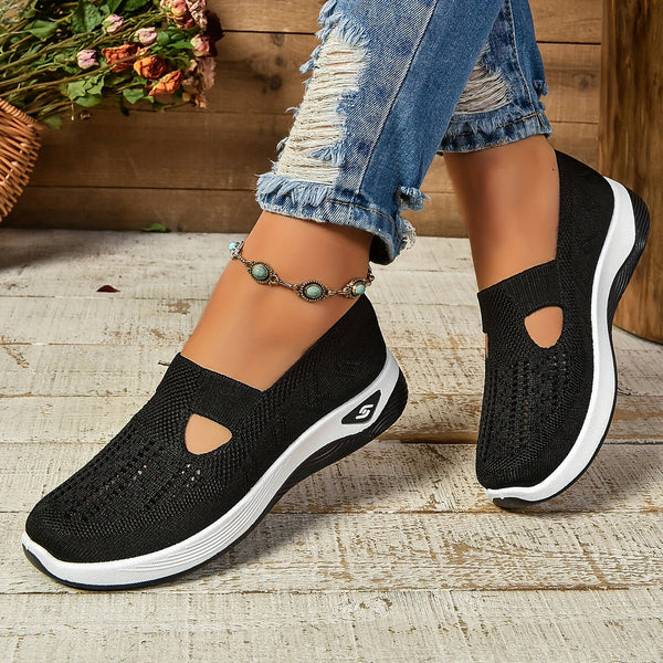 Slip-On Shoes with Arch Support and Breathable Upper, Non-Slip Sole