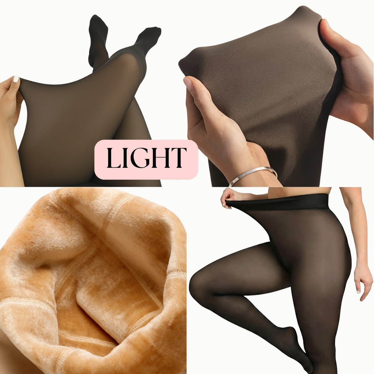 Fleece-Lined Illusion Leggings for Women