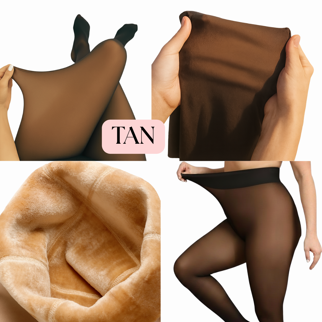 Fleece-Lined Illusion Leggings for Women