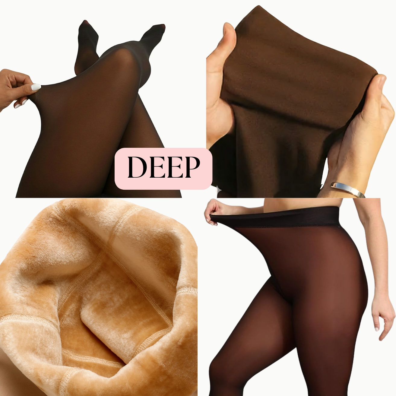 Fleece-Lined Illusion Leggings for Women