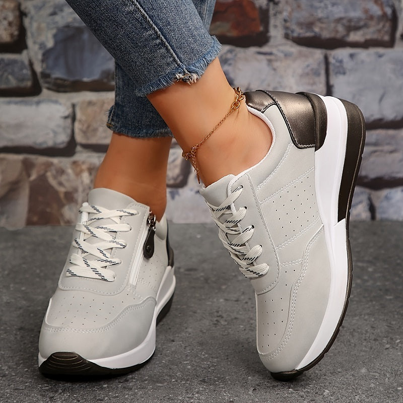 Orthopedic Sneaker with Ergonomic Sole and Ventilated Design, Shock-Absorbing Cushioning