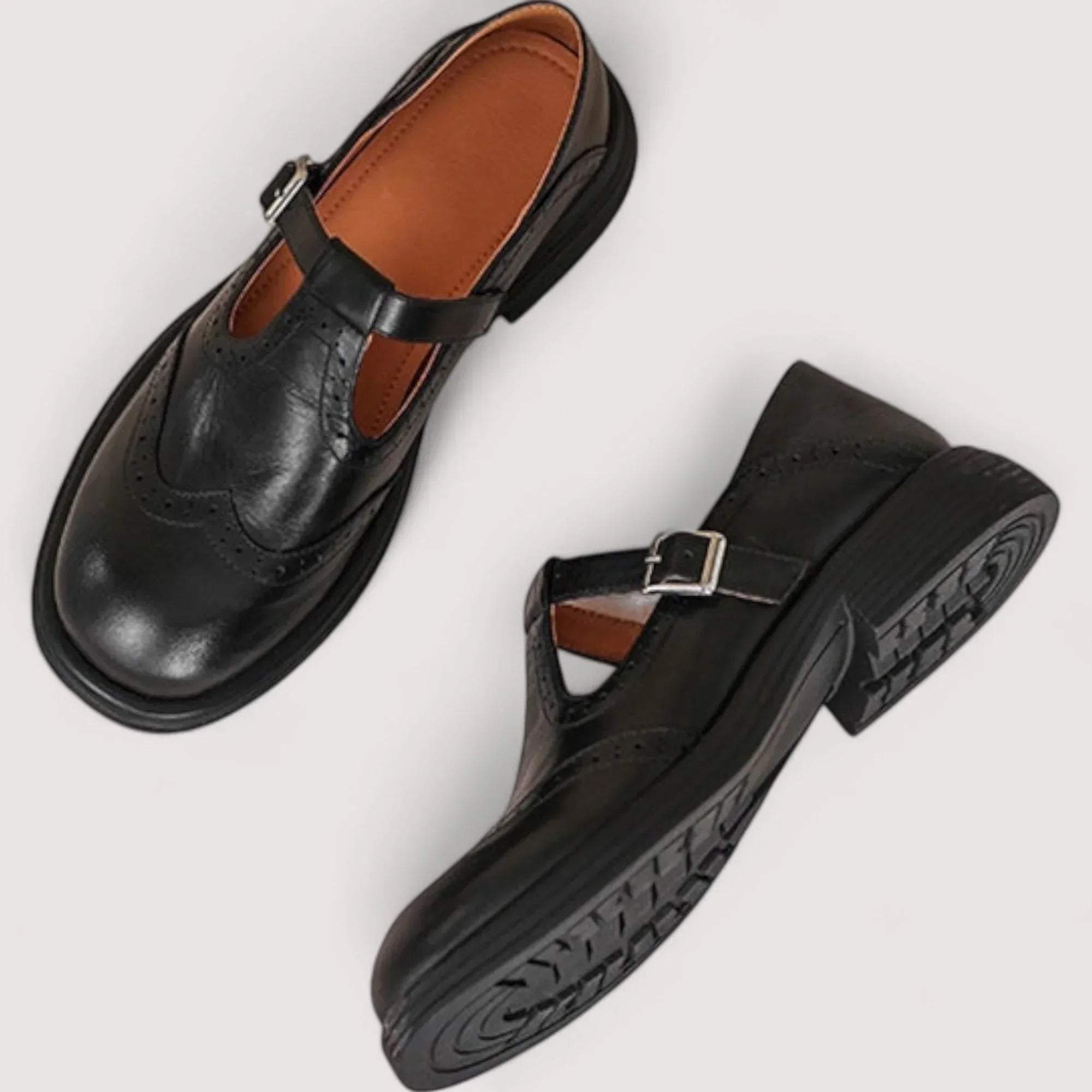 Women's Orthopedic Mary Jane Shoes with Arch Cushioning and Adjustable Strap