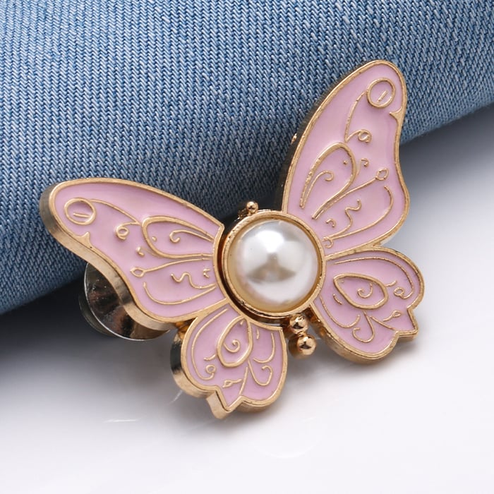 Detachable Butterfly Clips with Rust-Proof Metal and Spring-Loaded Mechanism for Waist Adjustment