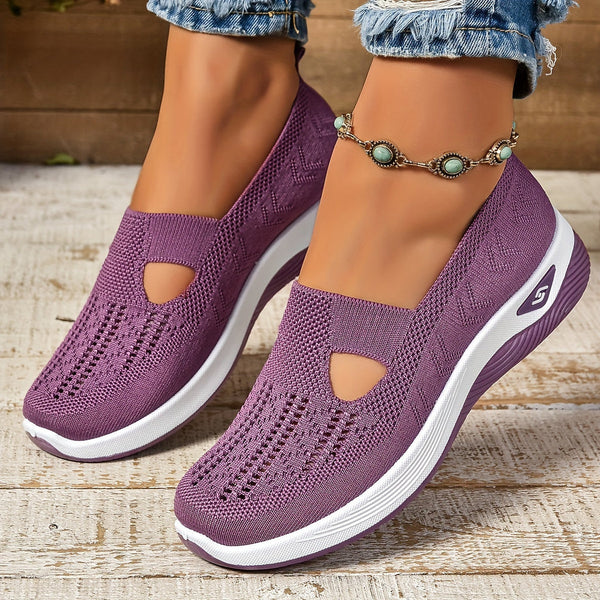 Slip-On Shoes with Arch Support and Breathable Upper, Non-Slip Sole
