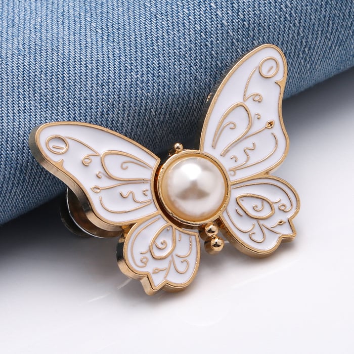 Detachable Butterfly Clips with Rust-Proof Metal and Spring-Loaded Mechanism for Waist Adjustment