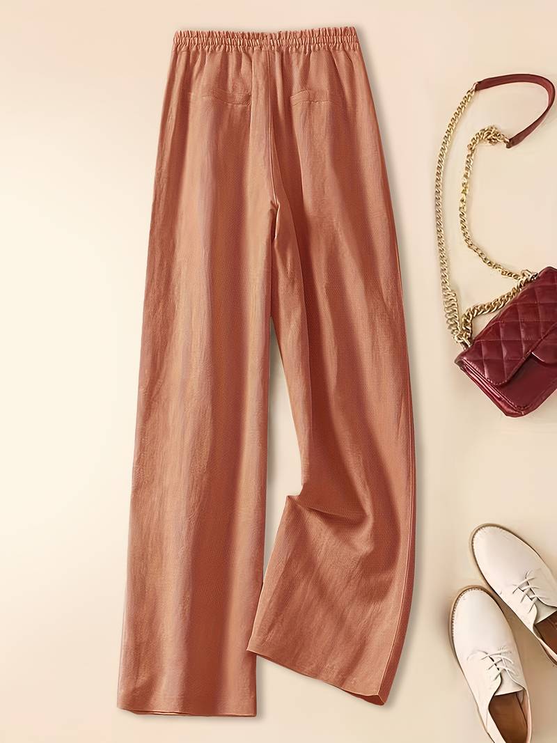 Breathable Drawstring Pants with Relaxed Fit and Deep Pockets