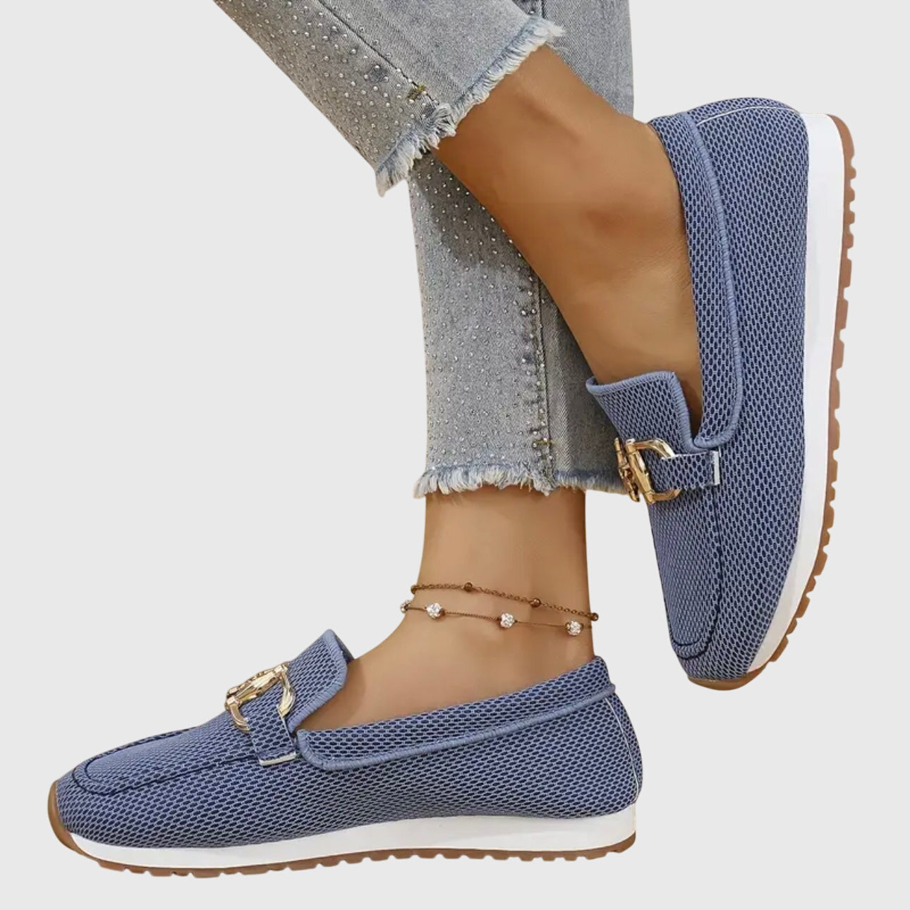 Cushioned Slip-On Loafers with Arch Support and Shock-Absorbing Sole