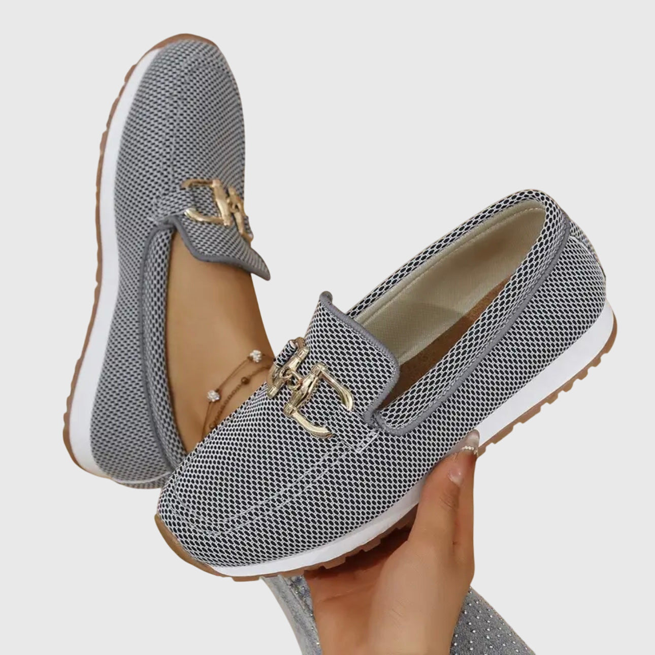 Cushioned Slip-On Loafers with Arch Support and Shock-Absorbing Sole