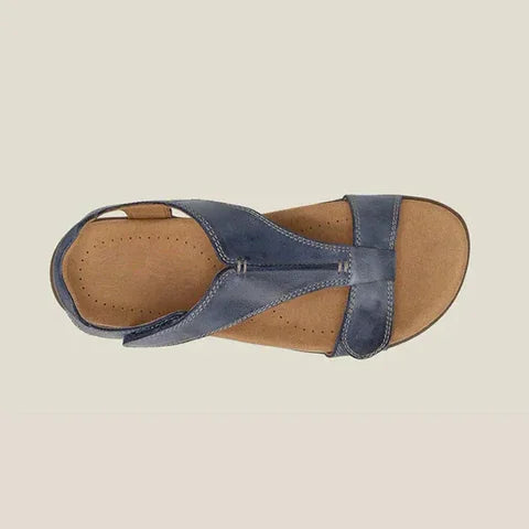 Women's Orthopedic Sandals with Memory Foam Footbed and Gel Midsole, T-Strap Design