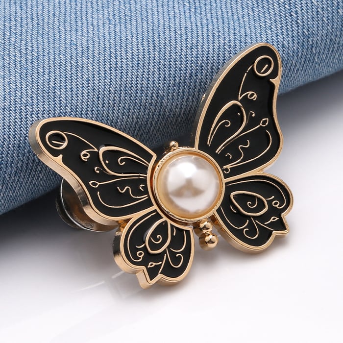 Detachable Butterfly Clips with Rust-Proof Metal and Spring-Loaded Mechanism for Waist Adjustment