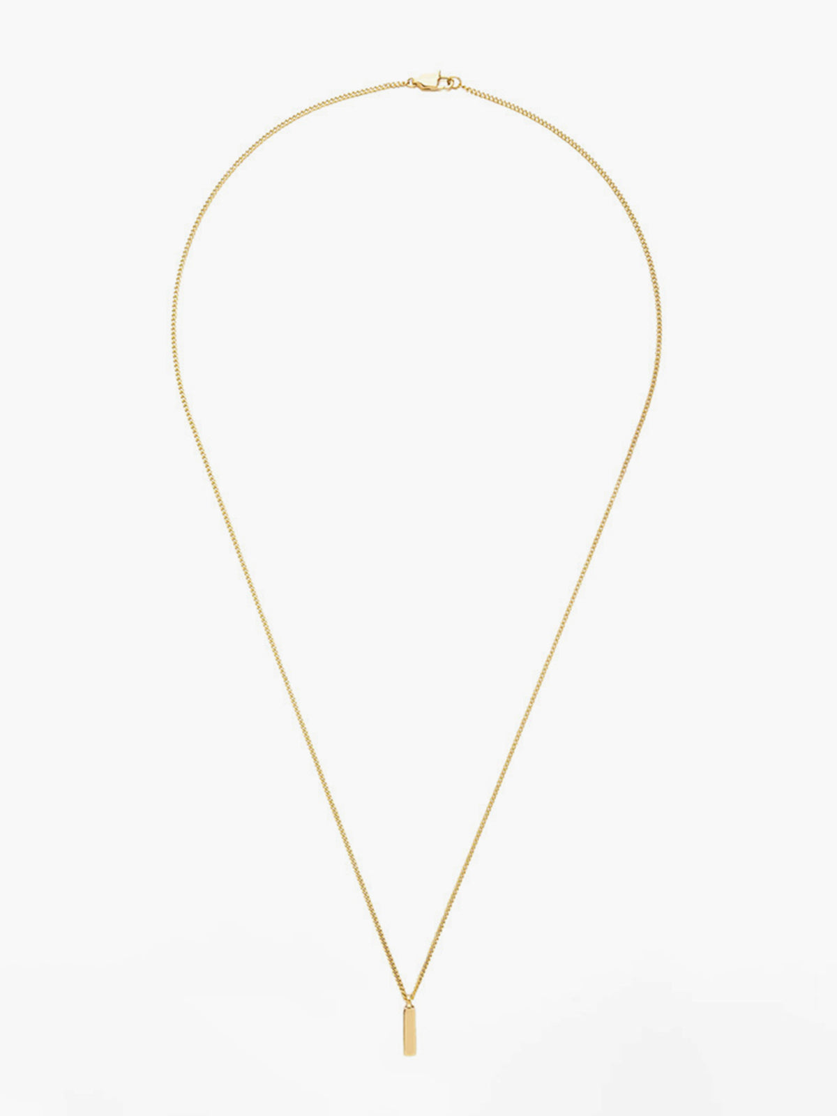 Titanium Steel Strip Pendant Necklace, 22.6 Inch Length
