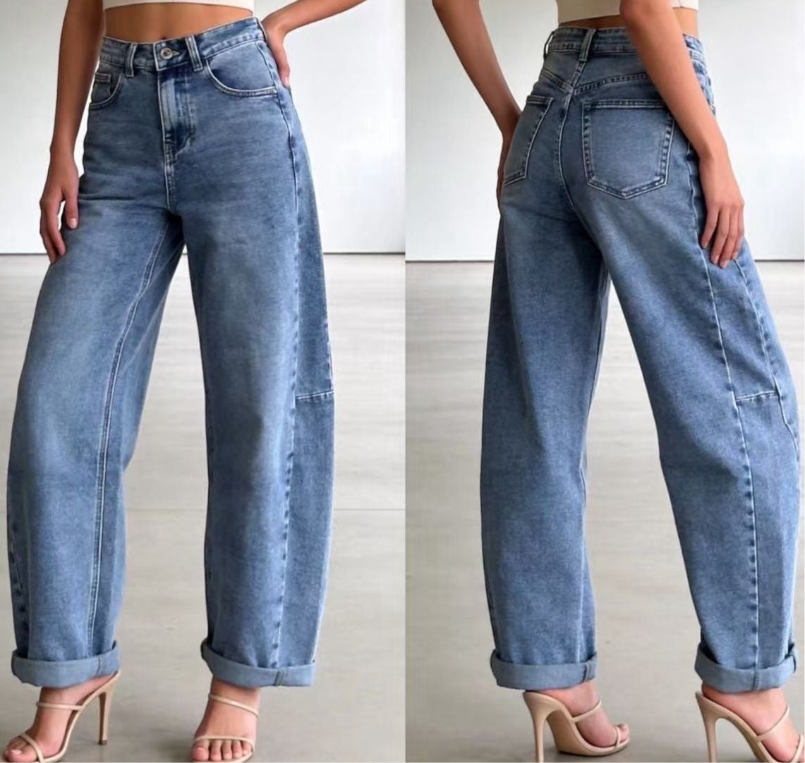 Balloon Jeans with Super Stretchy Fabric and True-to-Size Fit
