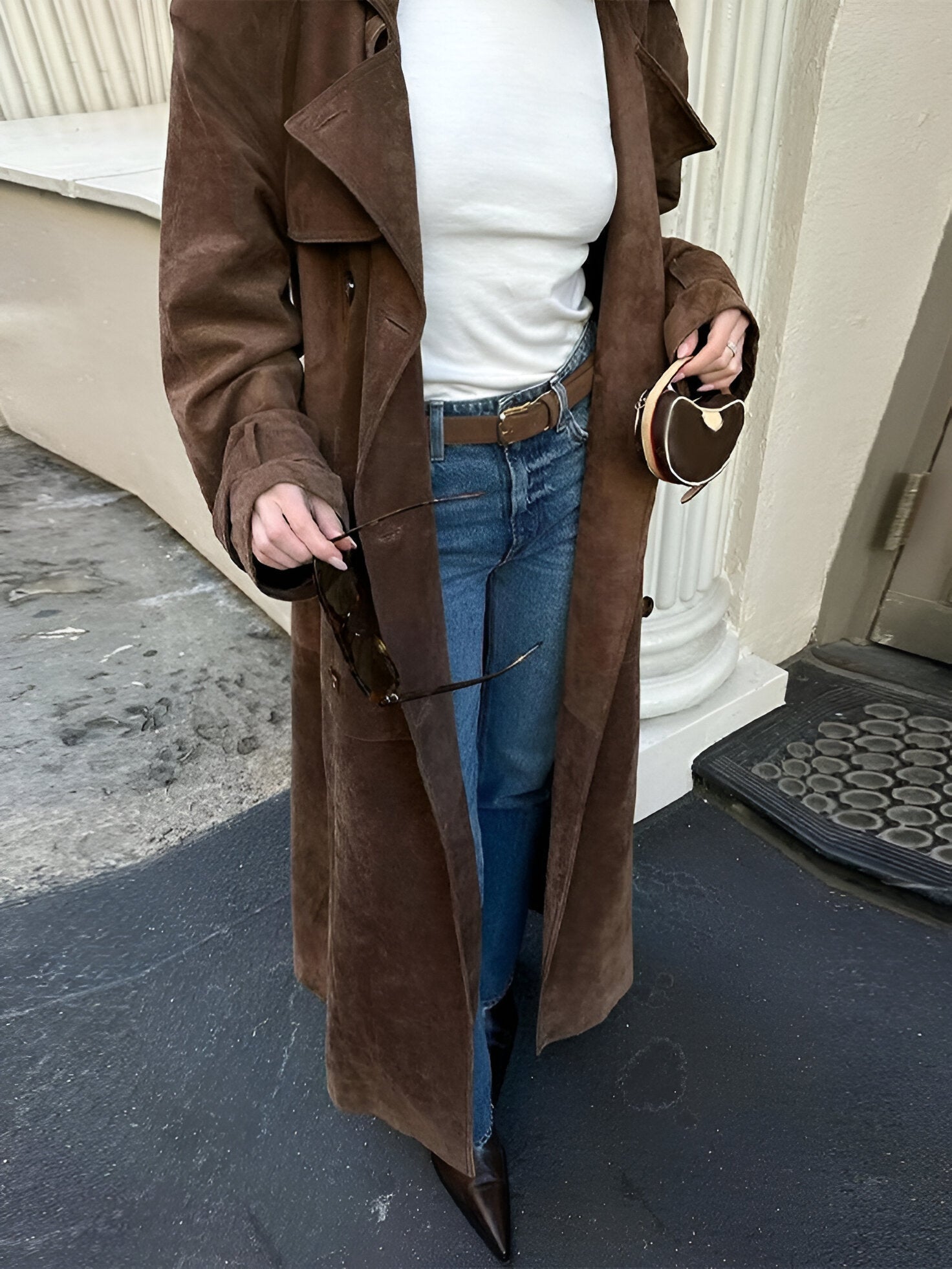 Women's Raincoat with Tailored Silhouette and Premium Textile Blend