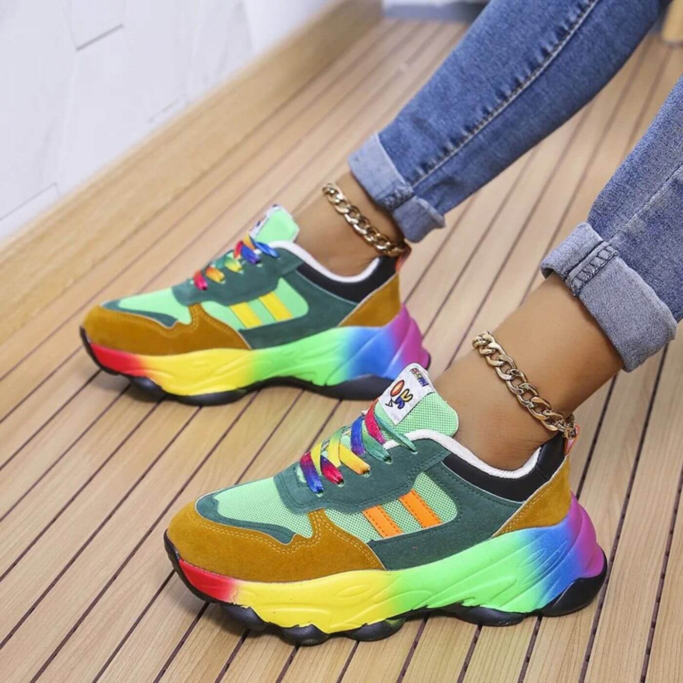 Orthopedic Sneakers with Cushioned Sole and Breathable Upper, Lace-Up Design
