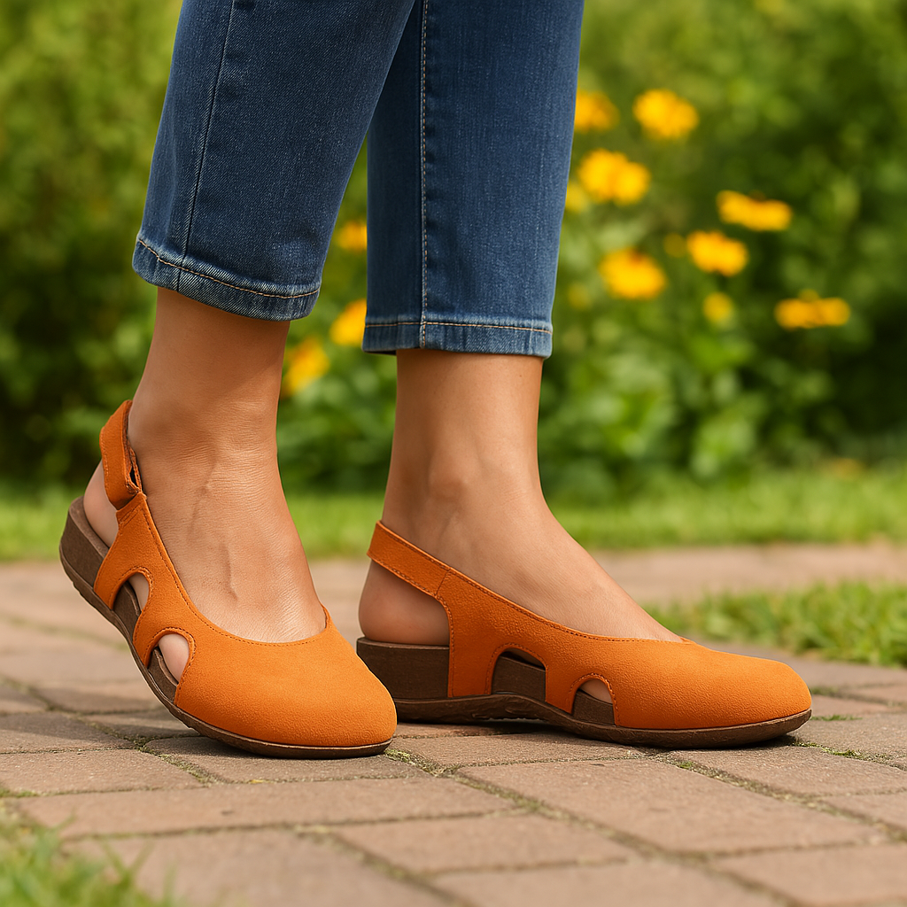 Orthopedic Sandals with Contoured Footbed and Adjustable Heel Strap