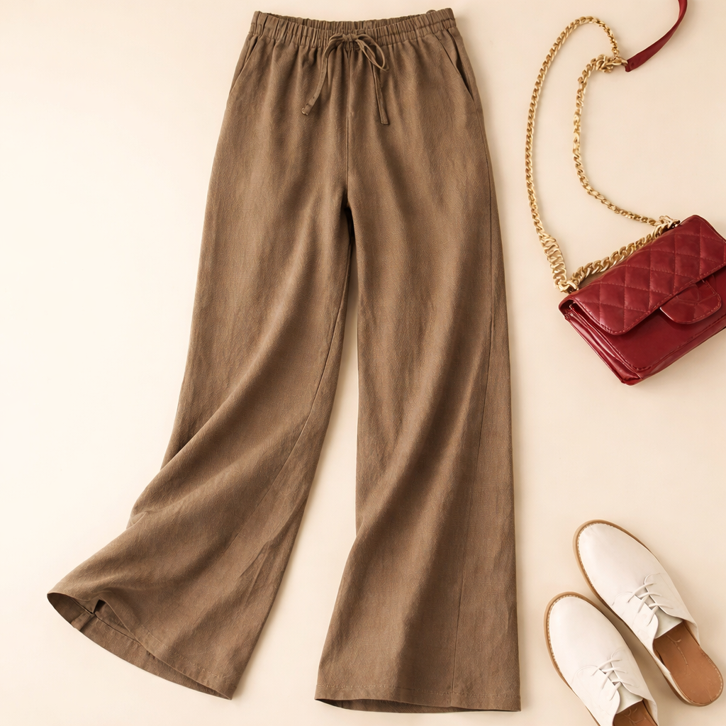 Breathable Drawstring Pants with Relaxed Fit and Deep Pockets