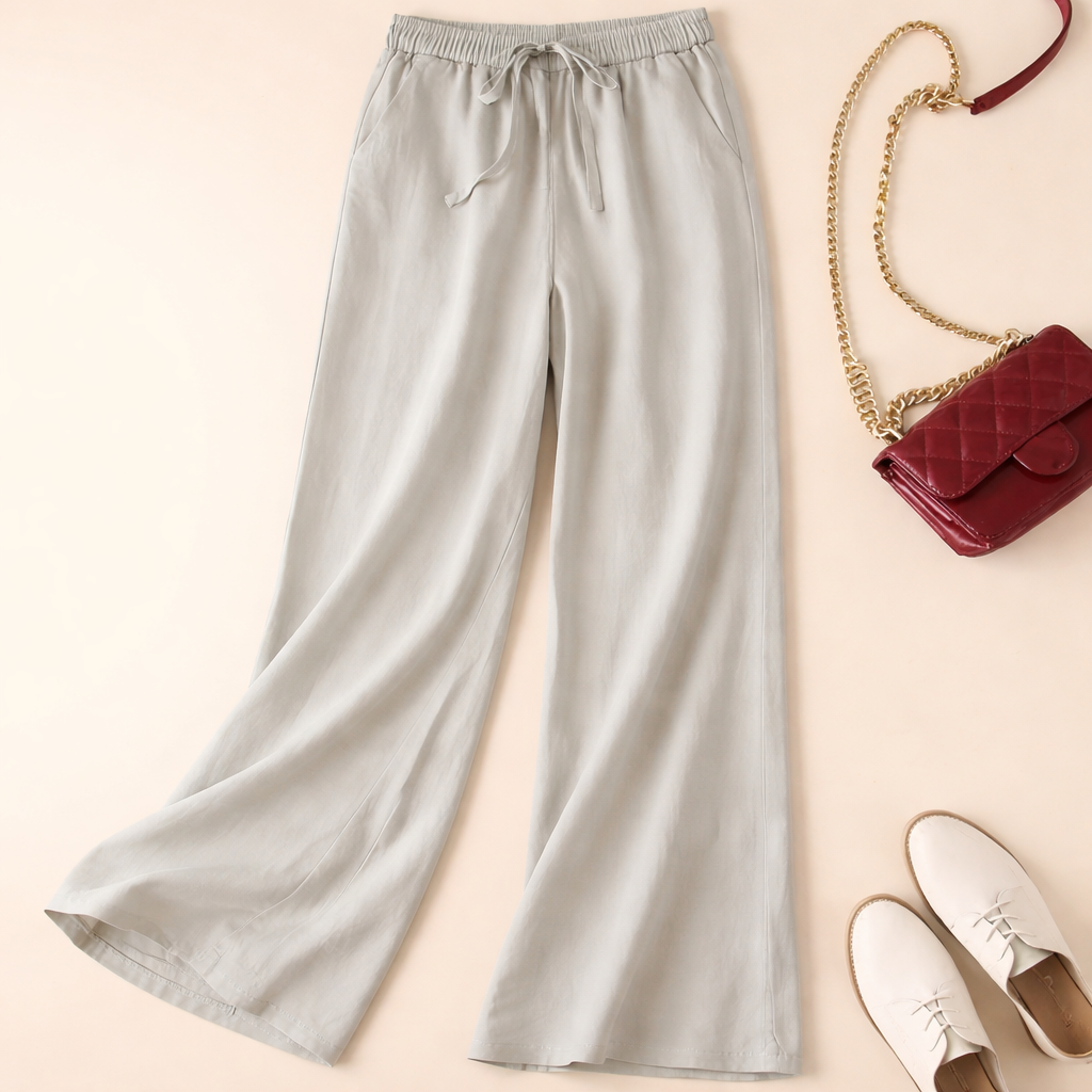 Breathable Drawstring Pants with Relaxed Fit and Deep Pockets