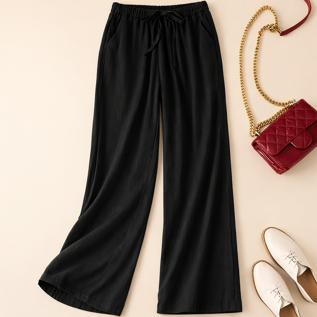 Breathable Drawstring Pants with Relaxed Fit and Deep Pockets