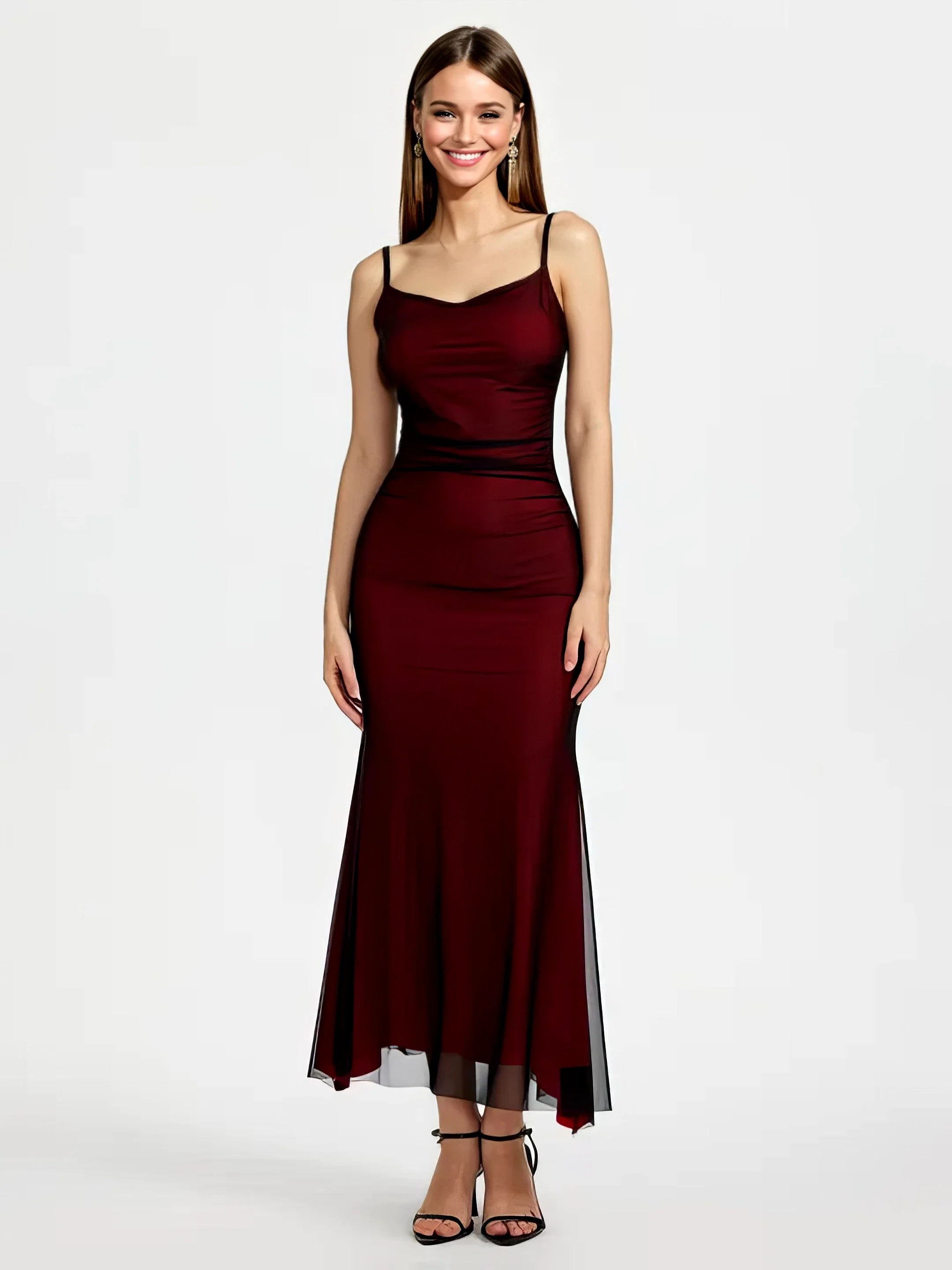 Midnight Wine Illusion Dress