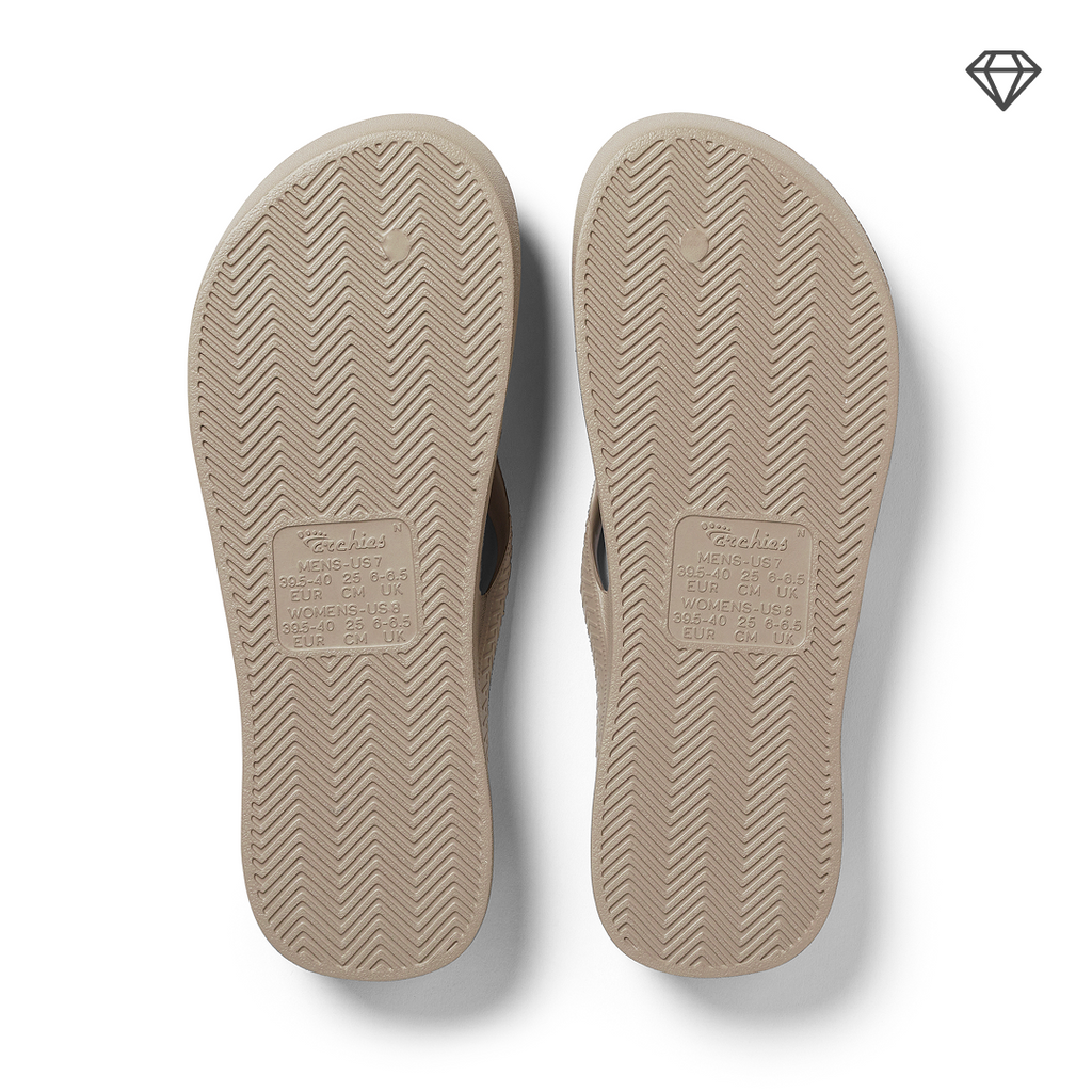 Arch Support Thong Sandals with Crystal Embellishment and Molded Footbed