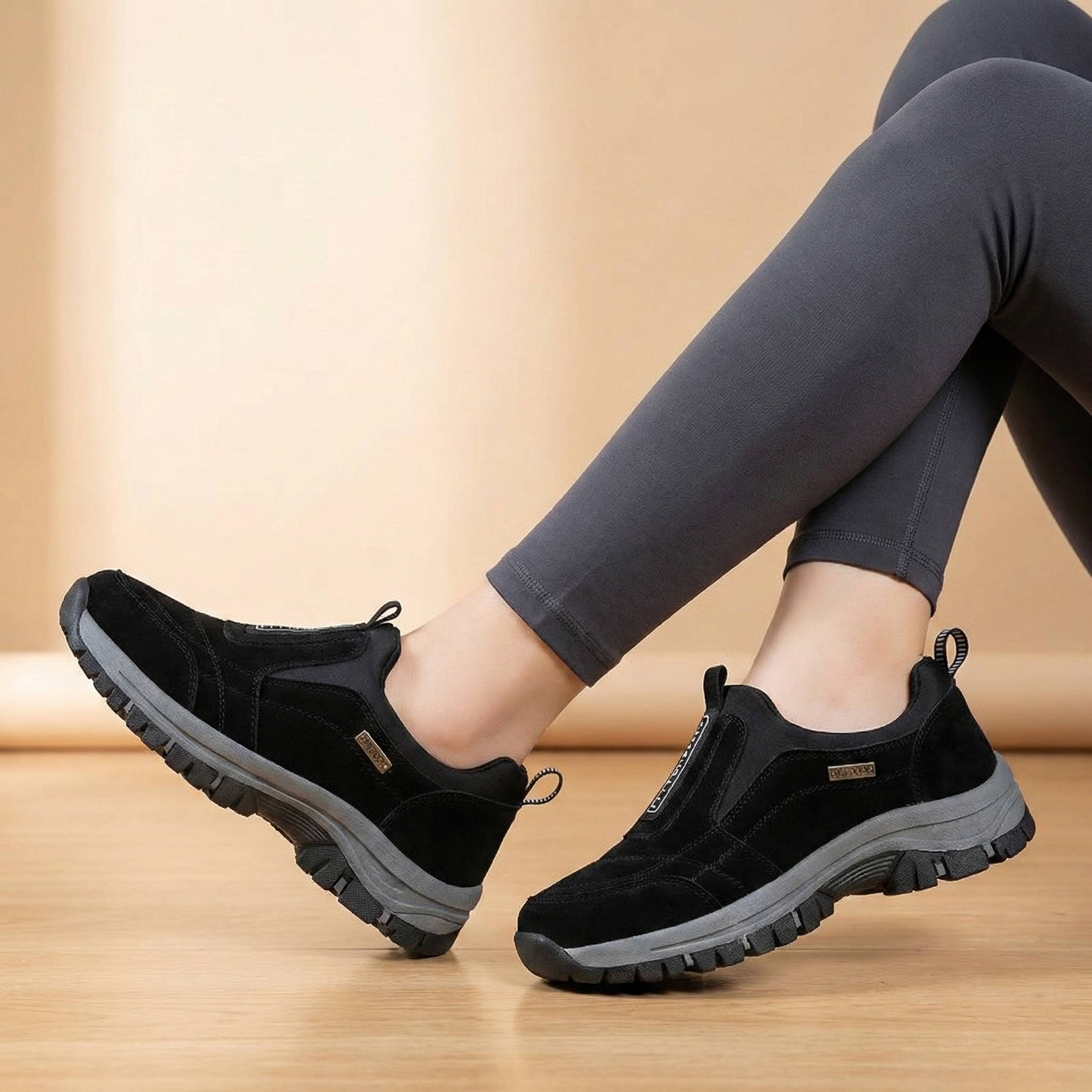 Women's Orthopedic Walking Shoes with Built-In Arch Support and Wide Toe Box, Slip-On