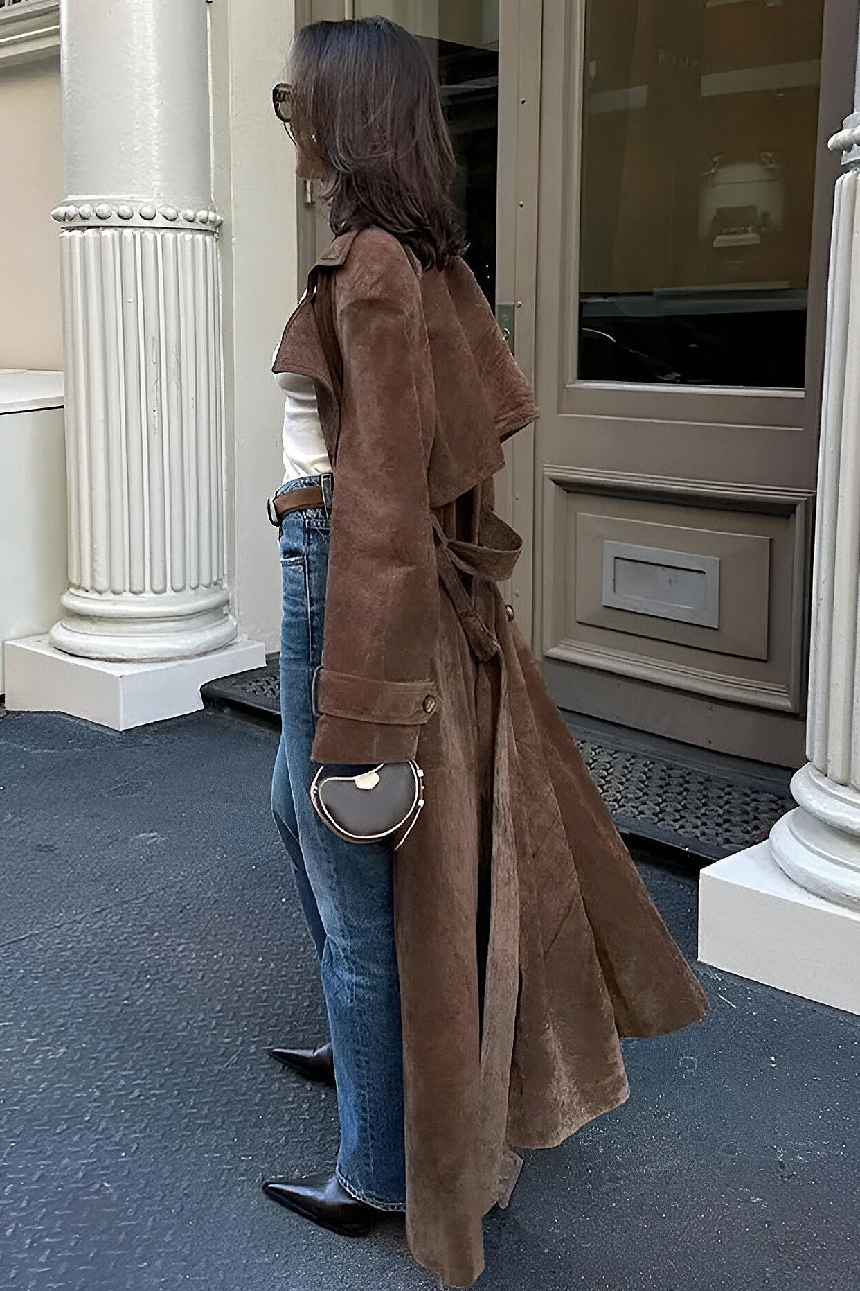 Women's Raincoat with Tailored Silhouette and Premium Textile Blend