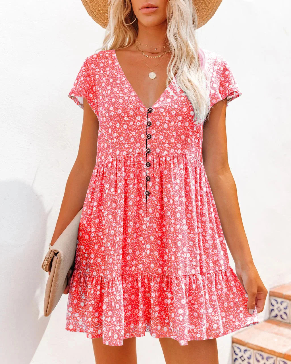 Breathable Summer Dress with Feminine Silhouette and Lightweight Fabric