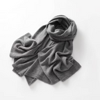Cashmere Scarf with Breathable Knit and Packable Unisex Design, 63 x 12 Inches