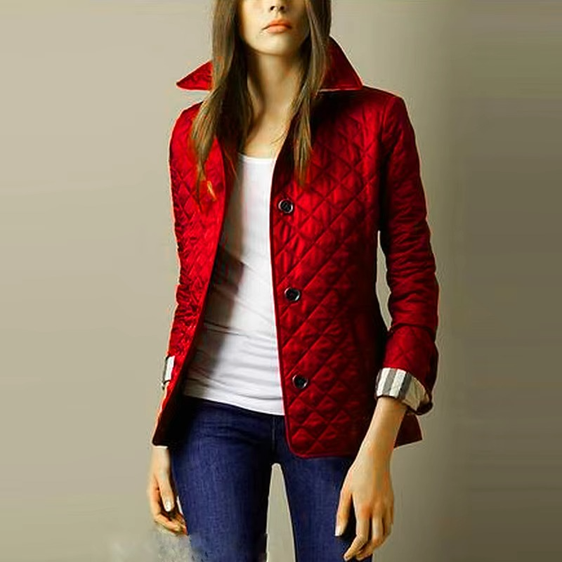 Women's Winter Coat with Insulated Cotton Fill and Slim Single-Breasted Fit, Mid-Thigh