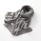 Cashmere Scarf with Breathable Knit and Packable Unisex Design, 63 x 12 Inches