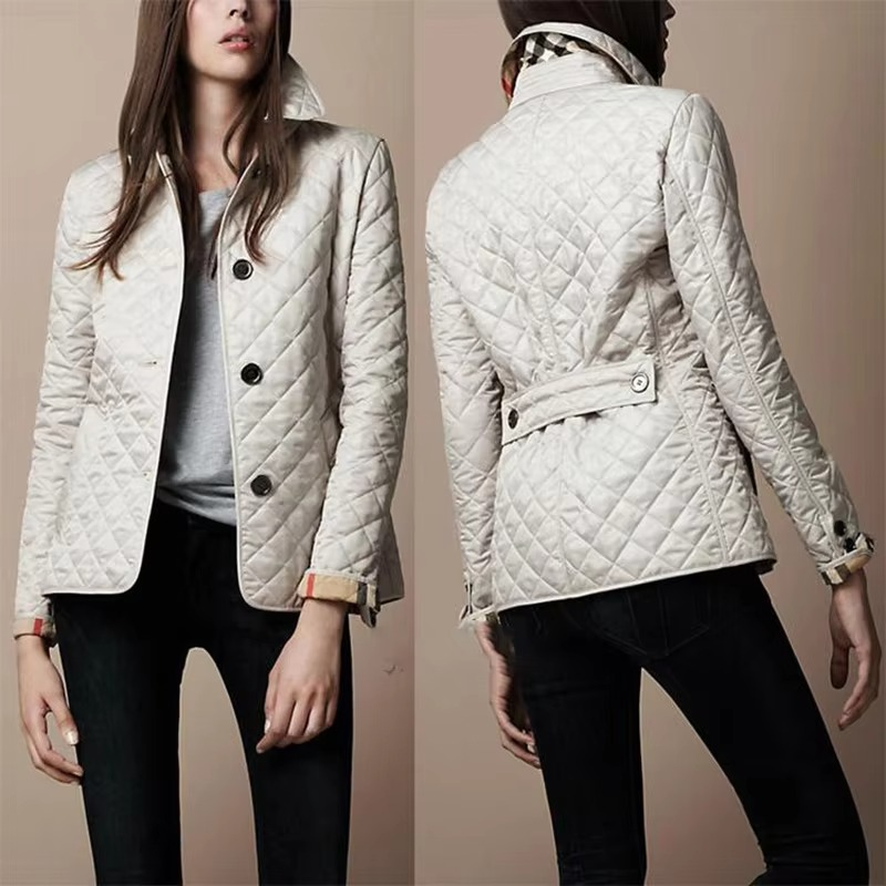 Women's Winter Coat with Insulated Cotton Fill and Slim Single-Breasted Fit, Mid-Thigh