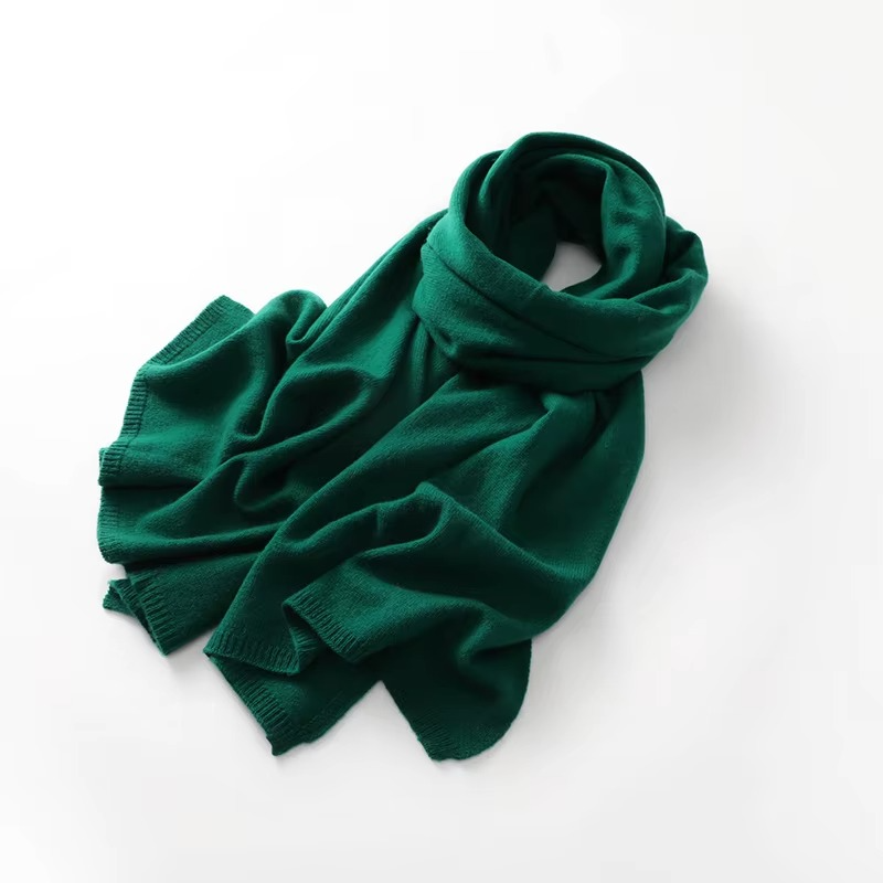 Cashmere Scarf with Breathable Knit and Packable Unisex Design, 63 x 12 Inches