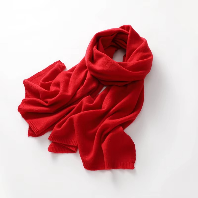 Cashmere Scarf with Breathable Knit and Packable Unisex Design, 63 x 12 Inches