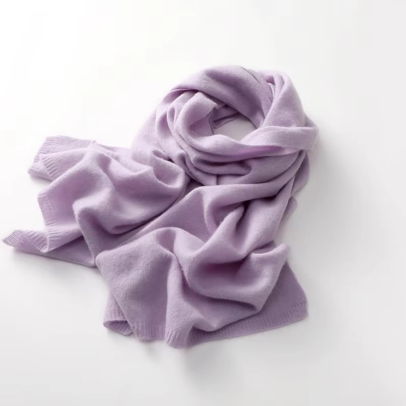 Cashmere Scarf with Breathable Knit and Packable Unisex Design, 63 x 12 Inches