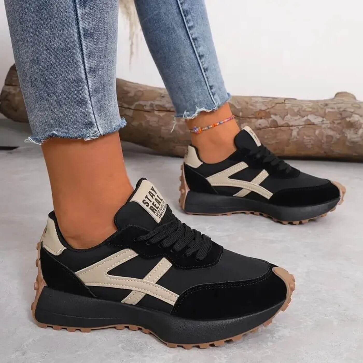 Orthopedic Sneakers with Cushioned Insole and Slip-Resistant Sole, Breathable