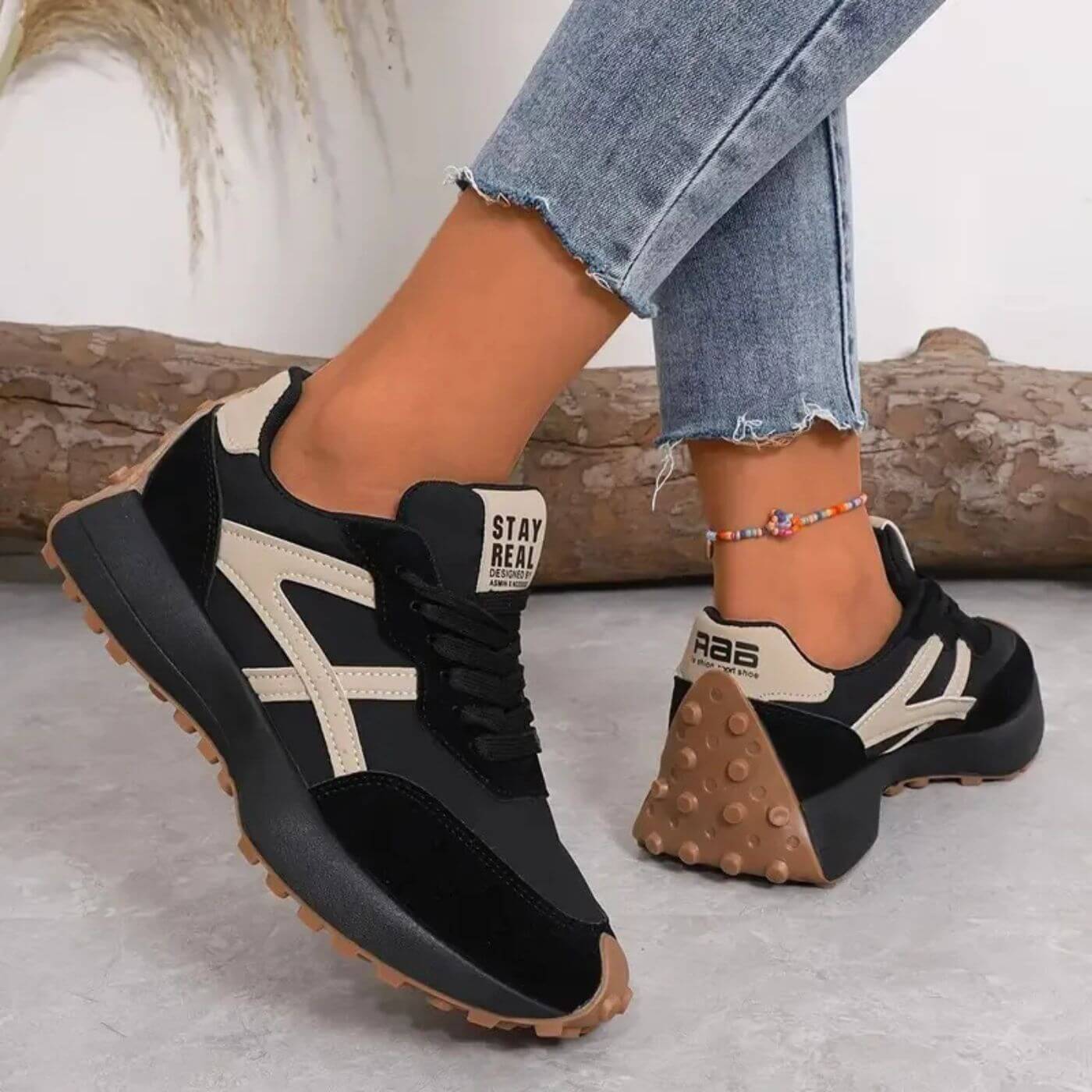 Orthopedic Sneakers with Cushioned Insole and Slip-Resistant Sole, Breathable