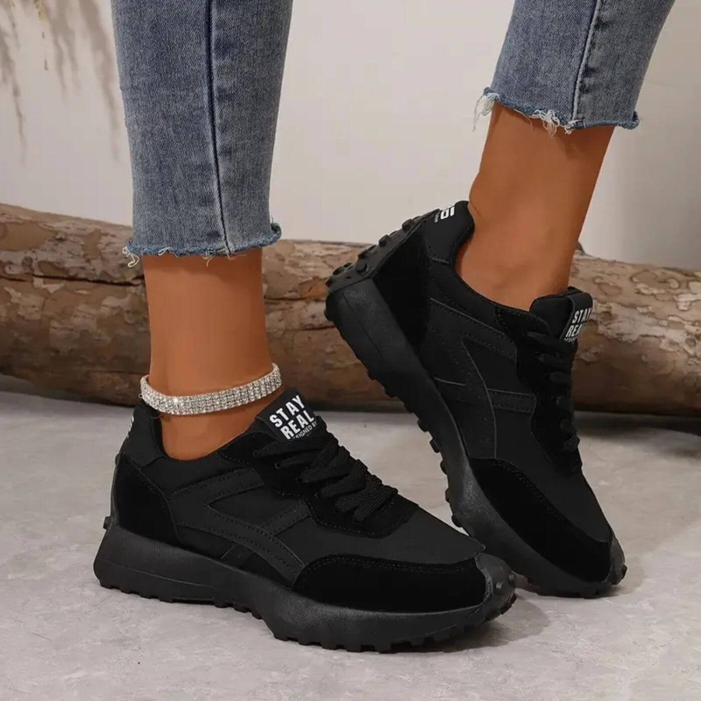 Orthopedic Sneakers with Cushioned Insole and Slip-Resistant Sole, Breathable